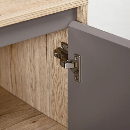 Armadietto Sottolavabo in MDF, con 2 Ante e 2 Mensole Regolabili, 60 x 30 x 60cm