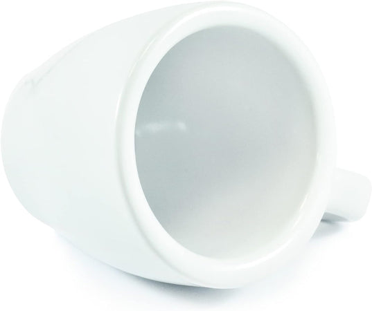 Tazzine in ceramica Bar Set 12pz 90ml con Bordo Grosso 5mm (Bianco) H6xD6,5cm