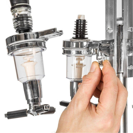 Portabottiglie Spillatore Dosatore Tavolo 6 posti per Birra e Bevande Alcoliche