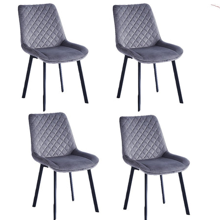 Sedia in Velluto Kit 4pz, Sala da Pranzo, Ristorante, Velluto Trapuntato, Ergonomica