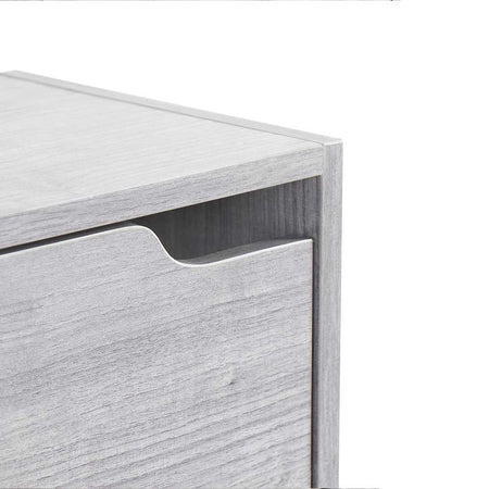 Scarpiera 3Ante Doppia Profondità Salvaspazio Grigio 63x24 H115cm Legno Mdf