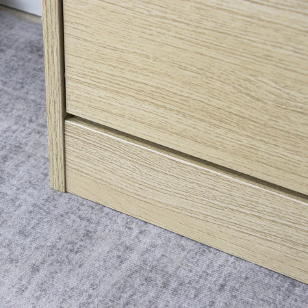 Scarpiera 3 Ante Salvaspazio Doppia Profondità con Maniglia Colore Olmo 63x24x115cm