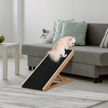 Rampa per Cane Gatti 90x40 H61 CM Pieghevole in Legno