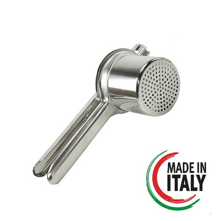 Schiaccia Patate in Acciaio Inox 24cm Diametro 8cm Ergonomico Made in Italy