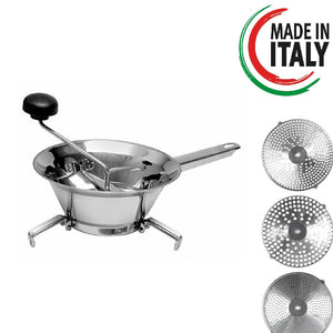 Passa Verdure Acciaio inox 18/10 3 Dischi Intercambiabili 20cm Made in italy
