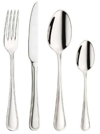 Posate 24pz in Acciaio Inox 18/10 Finitura Lucida Made in Italy 6Posti Casa Ristorante