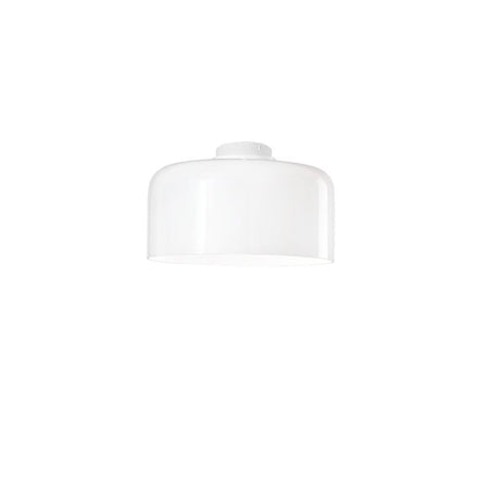 Plafoniera in vetro soffiato Bianca 1Xe27 30X23X9Cm