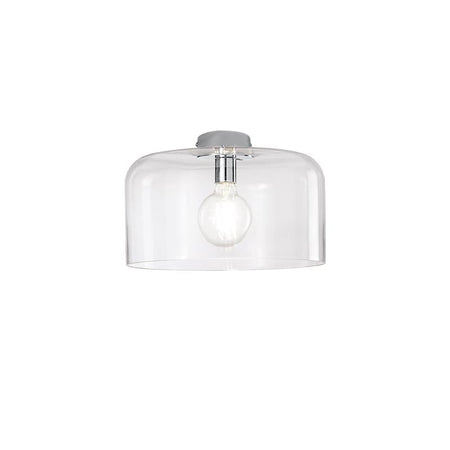 Plafoniera in vetro soffiato Trasparente 1Xe27 35X23X9Cm