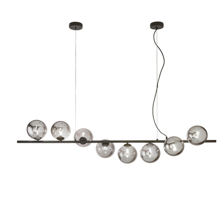 Lampadario a sospensione diffusori in vetro soffiato Nera 8Xg9 145X33,5X165Cm