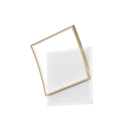 Plafoniera Led quadrata, con interruttore cct Oro 42W 5200Lm 37X10X42Cm