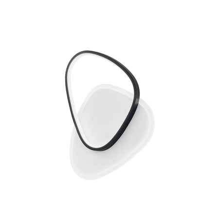 Plafoniera Led rotonda, con interruttore cct Nera 42W 4500Lm 35X7X45Cm