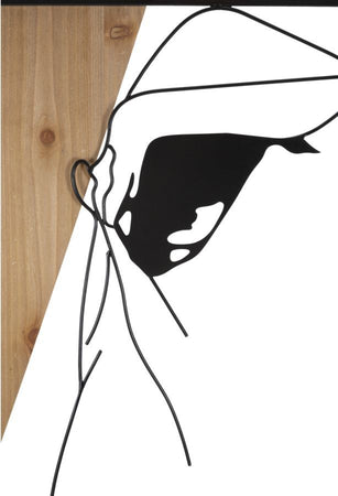 Pannello Da Muro Strip -B- Ferro E Wood Cm 50X2X90