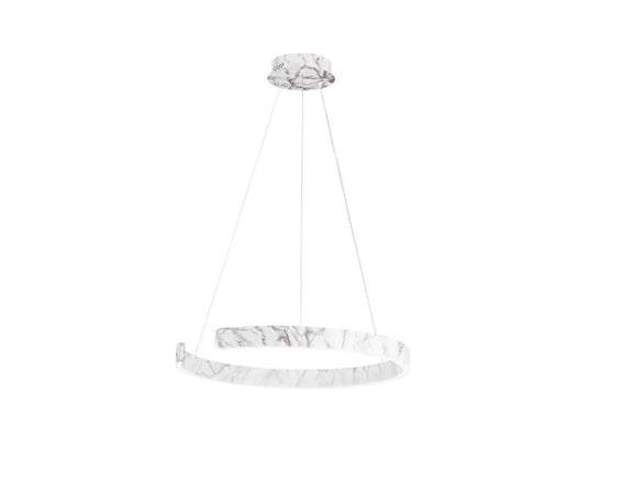 Sospensione semicircolare Led cct Marmo 50W 6600Lm 100X100X150Cm