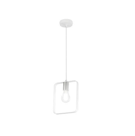 Lampadario a sospensione Bianco Nickel 1Xe27 19,5X10X160Cm