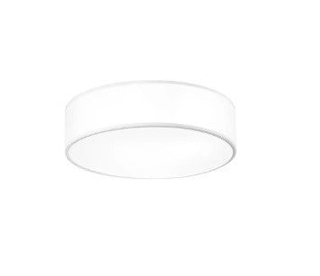 Plafoniera in metallo e tessuto Bianca 7Xe27 76X76X15Cm