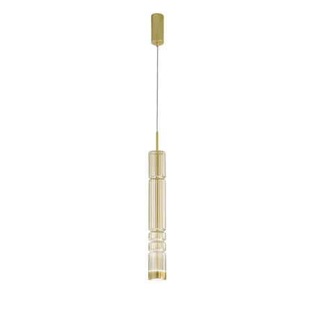 Lampadario Tubolare in Vetro Led 3000K Ambra