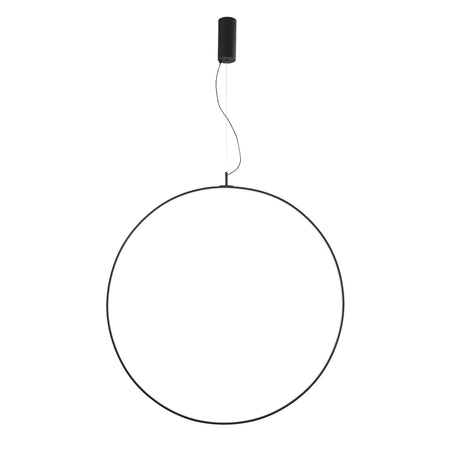 Lampadario a sospensione struttura in metallo diffusore in silicone Nero 120X270X8 cm