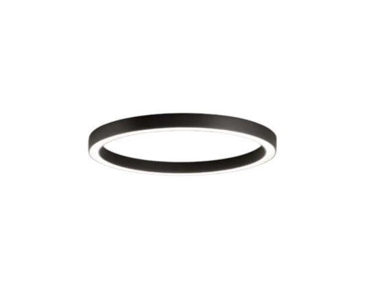 Plafoniera struttura circolare e diffusore in acrilico Nero 80X8,5 CM