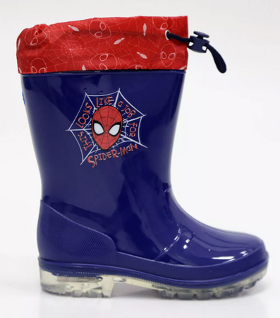 Stivali pioggia Spiderman con luci dal 24 al 31