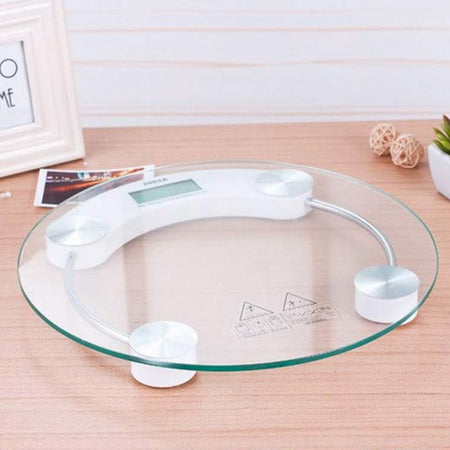 Bilancia pesa persone in vetro temperato per uso domestico, portata massima di 180 kg