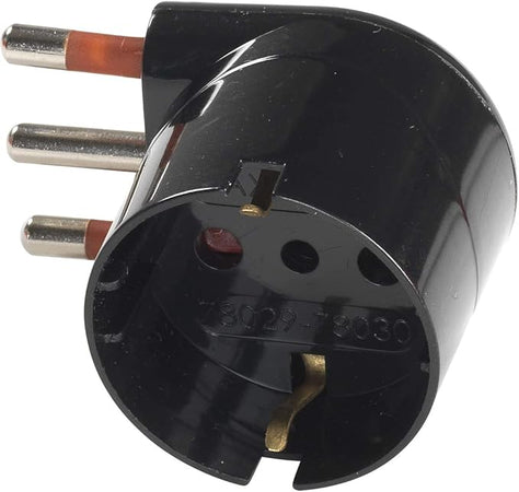 ROSI - ADATTATORE SCHUKO 16A 2P+T NERO 90^