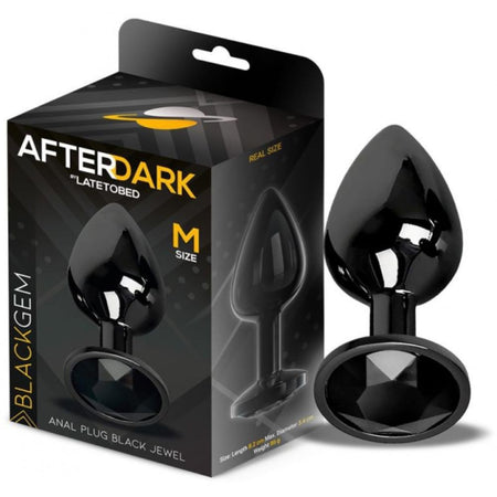 Afterdark Plug Anale Nero Taglia M con Gemma Nera