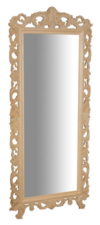 Biscottini SPECCHIERA DA PARETE IN LEGNO FINITURA GREZZA MADE IN ITALY