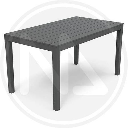 TAVOLO MARAONE IN RESINA EFFETTO LEGNO ARREDO GIARDINO CM. 138X78X72H