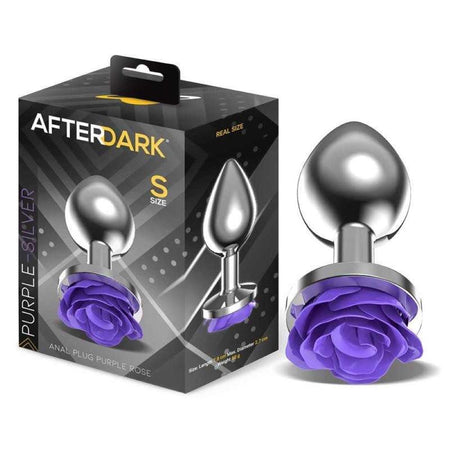 Plug Anale in Metallo taglia S con Rosa Viola