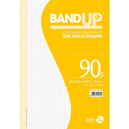 Ricambi Forati Rinforzati Bandup A4 90Gr 40Fg 5Mm Bm