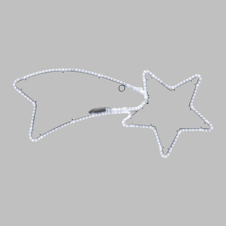 Stella cometa con tubo a led bifacciale effetto Neon per esterno
