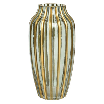 Vaso decorativo natalizio per composizioni in vetro lucido per interno