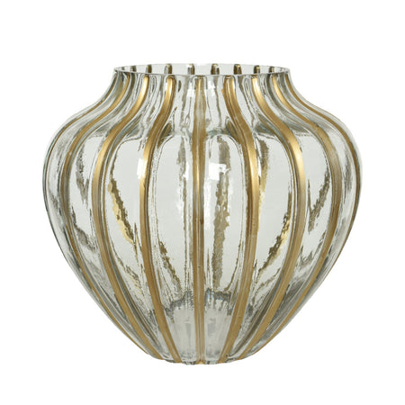 Vaso decorativo natalizio per composizioni in vetro lucido per interno