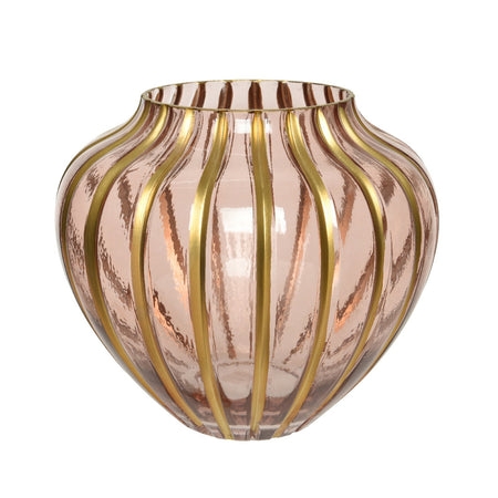 Vaso decorativo natalizio per composizioni in vetro lucido per interno