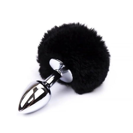 Plug Anale con Coda Nera di Coniglio