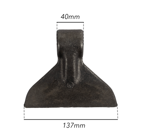 Mazza trincia 137x100mm attacco 40mm e foro 16,5mm