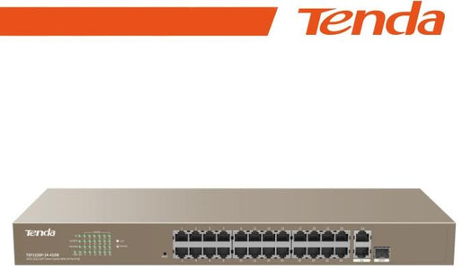 Tenda Switch PoE Web Smart 24 porte 10/100+2Gb+2SFP 440W - TEF1226P-24-410W