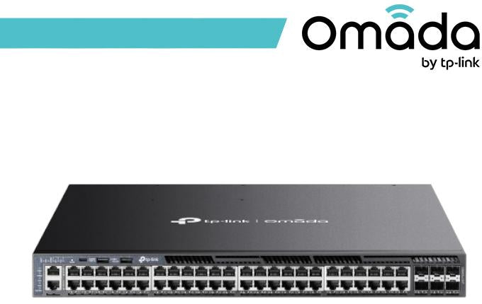 Omada Switch Managed L3 Stackable con 48 Porte Gigabit PoE+ - SG6654XHP