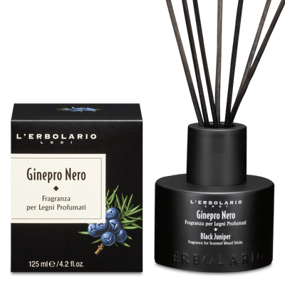 Fragranza per Legni Profumati con Bastoncini Ginepro Nero 125 ML
