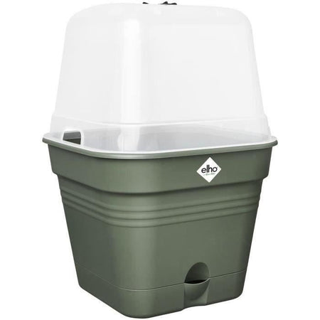 ELHO Green Basics Vaso da coltivazione quadrato - 35 - Plastica - 14 l - Verde