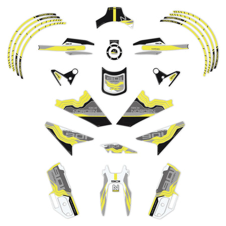 Kit adesivi 3D Protezioni per moto compatibili con Husqvarna Norden 901 2024
