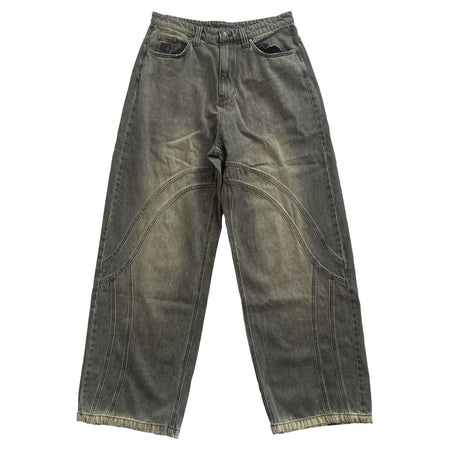 KARL KANI Jeans Karl Kani Og Washed Wavy Seams da uomo