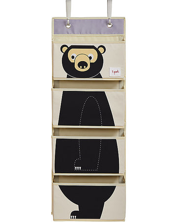Organizer da Muro con Ganci, 4 Tasche - Orso Nero 3 Sprouts