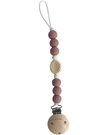 Clip Portaciuccio in Silicone - Massaggiagengive - Leaf - Perline Blus Chewies&more