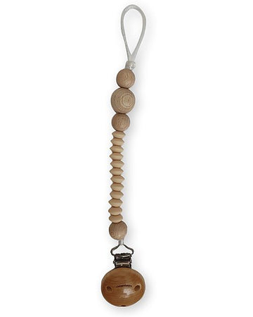 Clip Portaciuccio in Silicone - con Perline - Nocciola Chewies&more