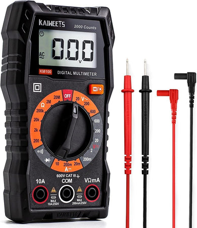 Multimetro Digitale KAIWEETS Tester Portatile MINI TRMS 2000 Conta Tensione CA C