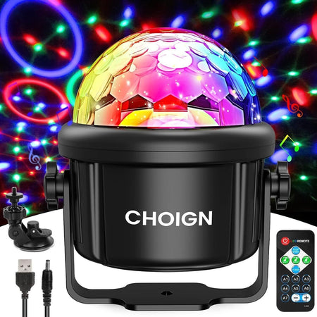 Luci Discoteca, RGB 7 Colori Luci Feste in Casa con Telecomando e 4M Cavo USB