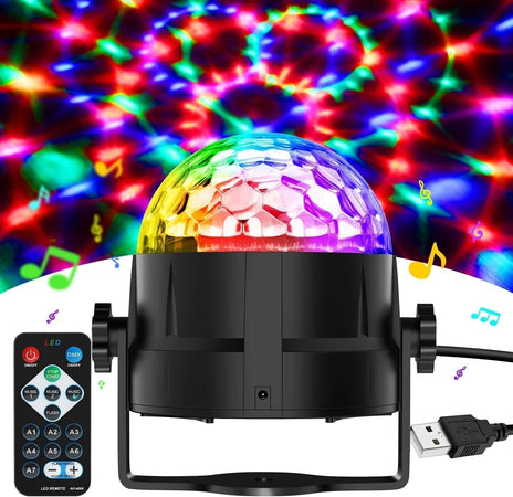GOBIKEY Luci Discoteca, 7 RGB Colori Musica Attivata Luce Discoteca Palla