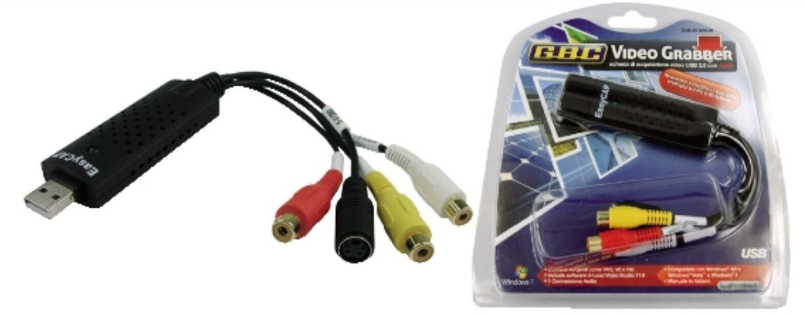 GBC Scheda di acquisizione video USB 2.0 Ingresso A/V: 1 porta RCA composita e 1