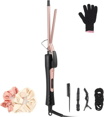 Ferro arricciacapelli 9 mm Rosa 45W JAETON Sottile Ferro Piastra Arricciacapelli